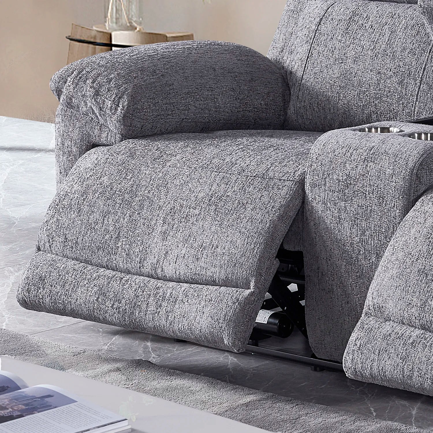 Touch Haven 2 Seater Heavy Duty Fabric Power Recliner Sofa with USB Ports - Pendle Village Furniture