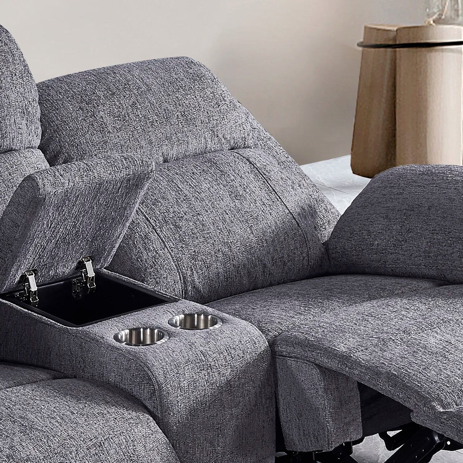 Touch Haven 2 Seater Heavy Duty Fabric Power Recliner Sofa with USB Ports - Pendle Village Furniture