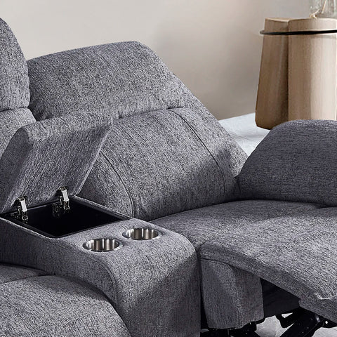 Touch Haven 2 Seater Heavy Duty Fabric Power Recliner Sofa with USB Ports - Pendle Village Furniture