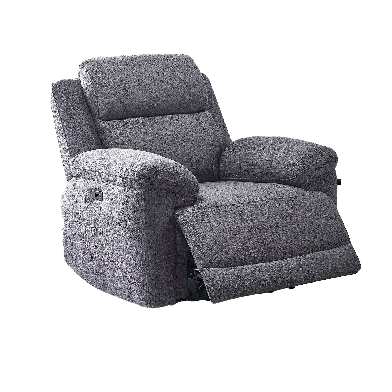 Touch Haven Armchair Heavy Duty Fabric Power Recliner with USB Port - Pendle Village Furniture
