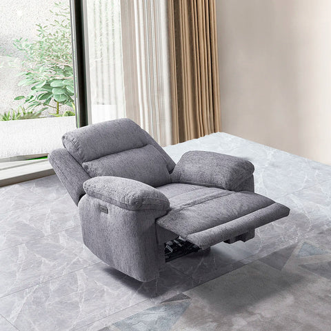 Touch Haven Armchair Heavy Duty Fabric Power Recliner with USB Port - Pendle Village Furniture