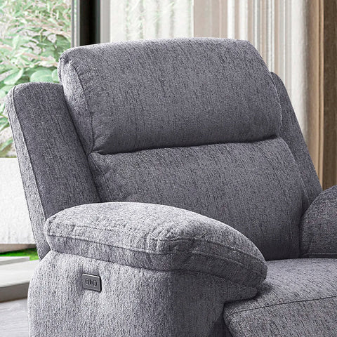 Touch Haven Armchair Heavy Duty Fabric Power Recliner with USB Port - Pendle Village Furniture