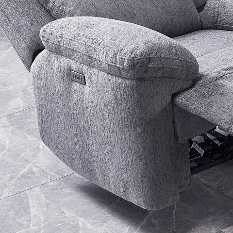 Touch Haven Armchair Heavy Duty Fabric Power Recliner with USB Port - Pendle Village Furniture