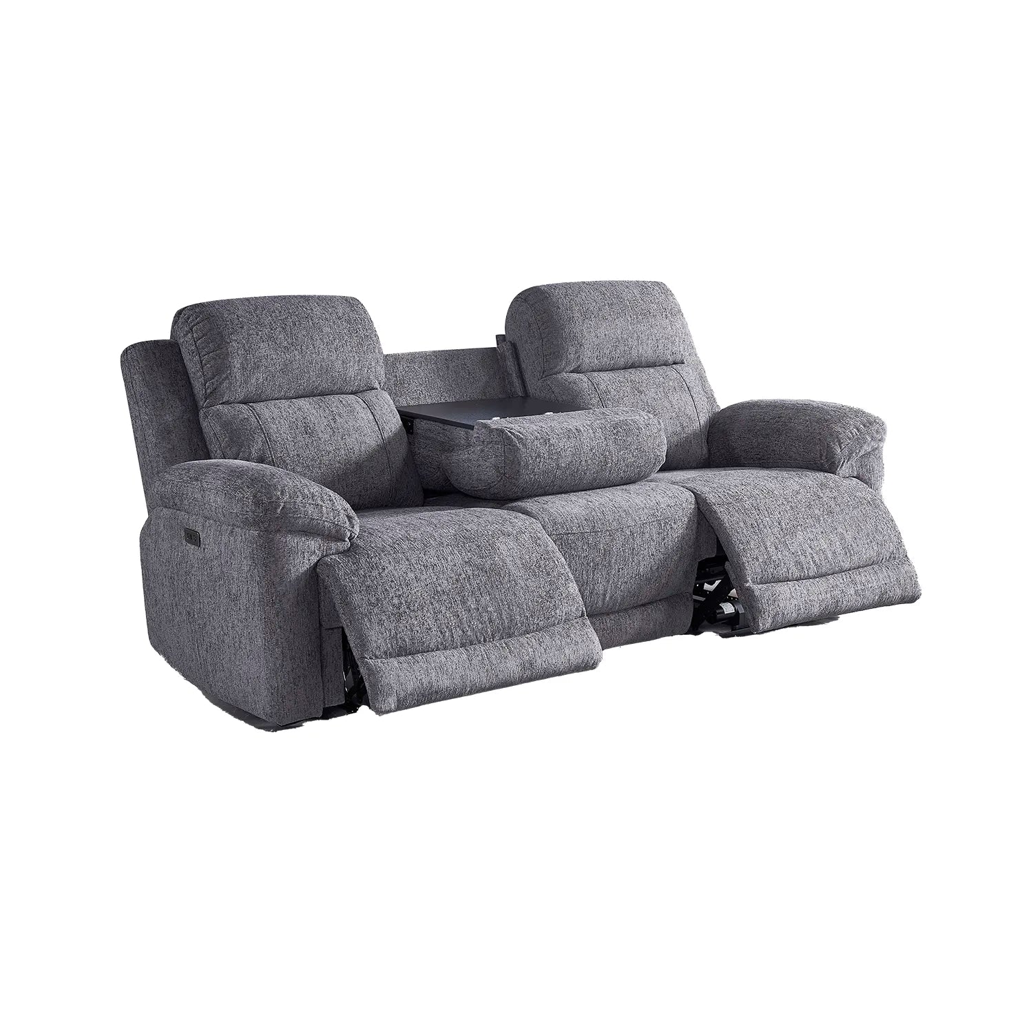 Touch Haven 3 Seater Heavy Duty Fabric Power Recliner Sofa with USB Ports - Pendle Village Furniture