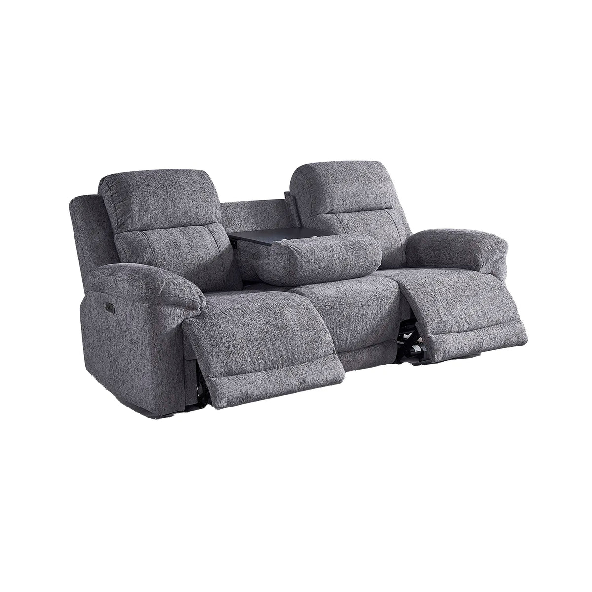 Touch Haven 3 Seater Heavy Duty Fabric Power Recliner Sofa with USB Ports - Pendle Village Furniture