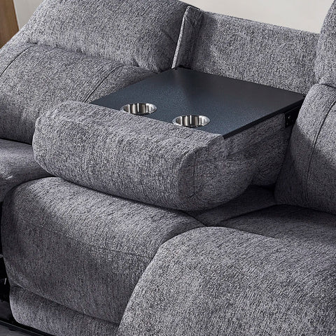 Touch Haven 3 Seater Heavy Duty Fabric Power Recliner Sofa with USB Ports - Pendle Village Furniture