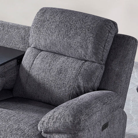 Touch Haven 3 Seater Heavy Duty Fabric Power Recliner Sofa with USB Ports - Pendle Village Furniture