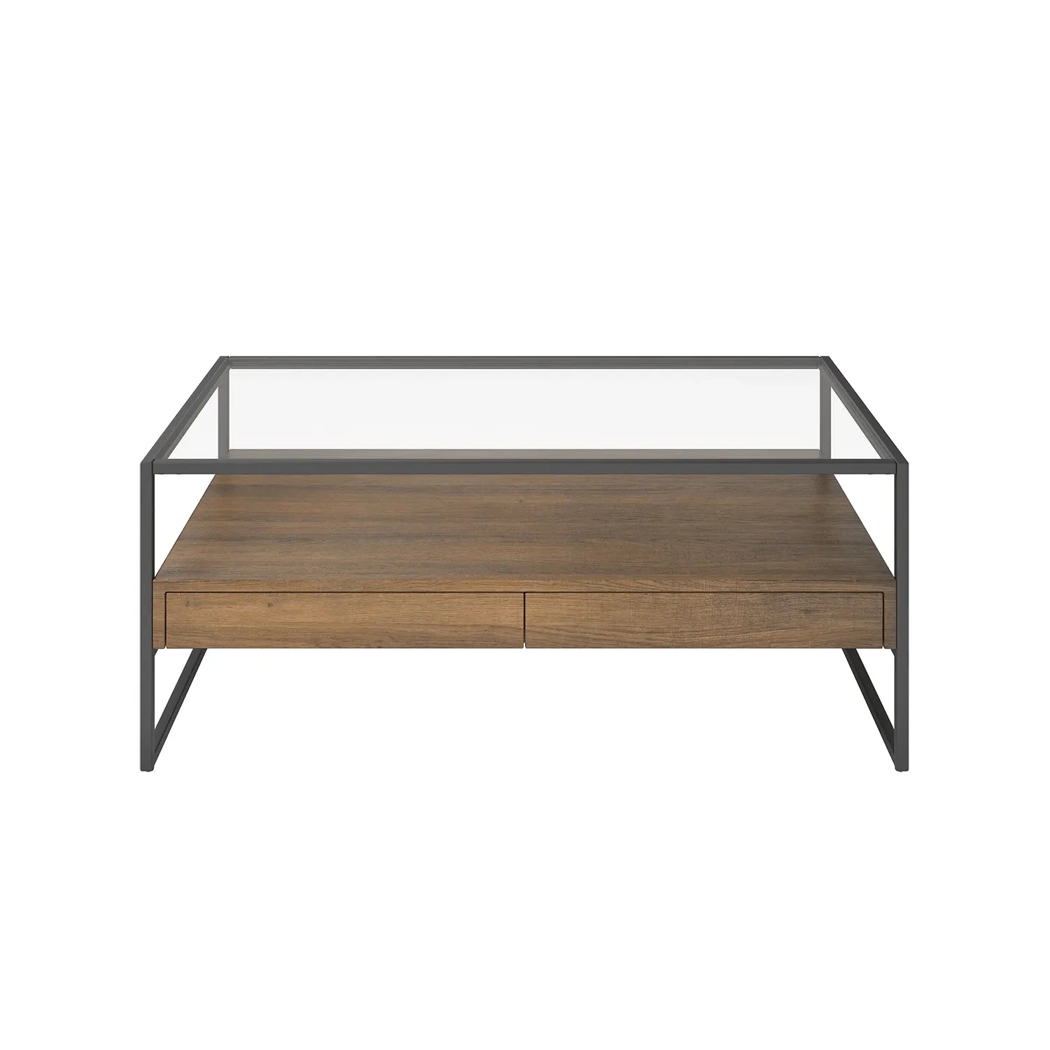 Tuscany Glass and Wood Coffee Table - Pendle Village Furniture