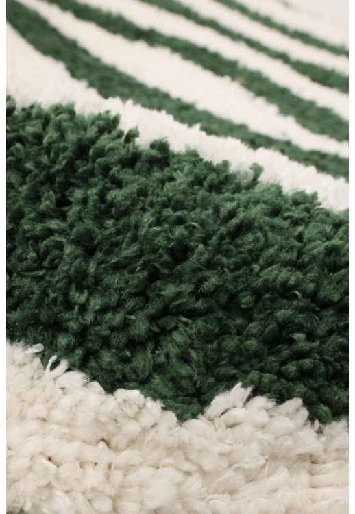Pulse-inspired pattern rug with modern abstract design.