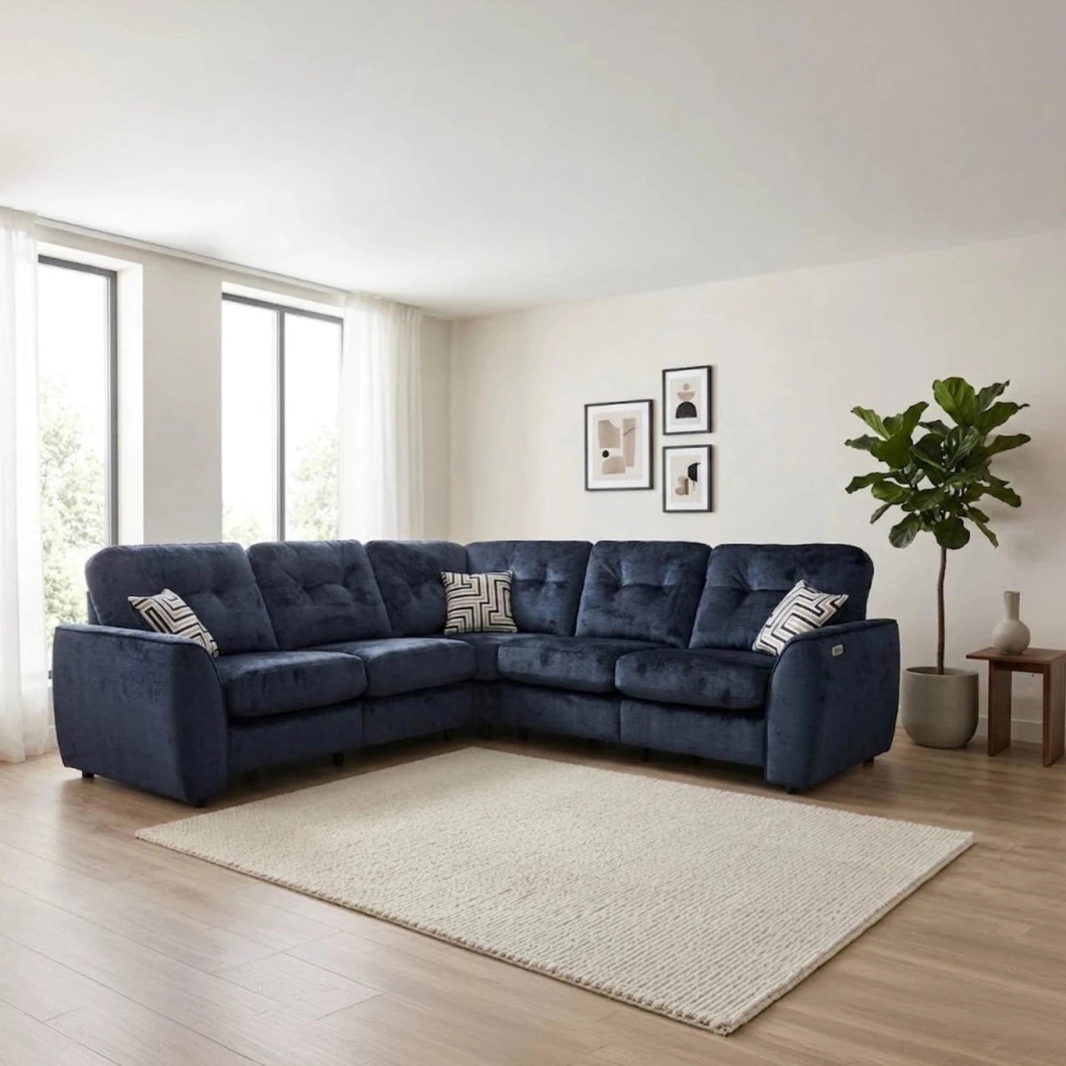 Tyler Ethan sofa showing chenille fabric texture and plush cushioning.