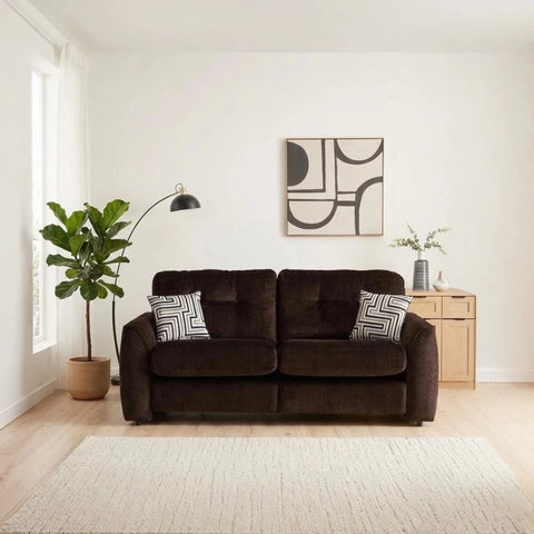 Tyler Ethan 2 seater sofa with electric recliners, USB charging, and chenille upholstery.