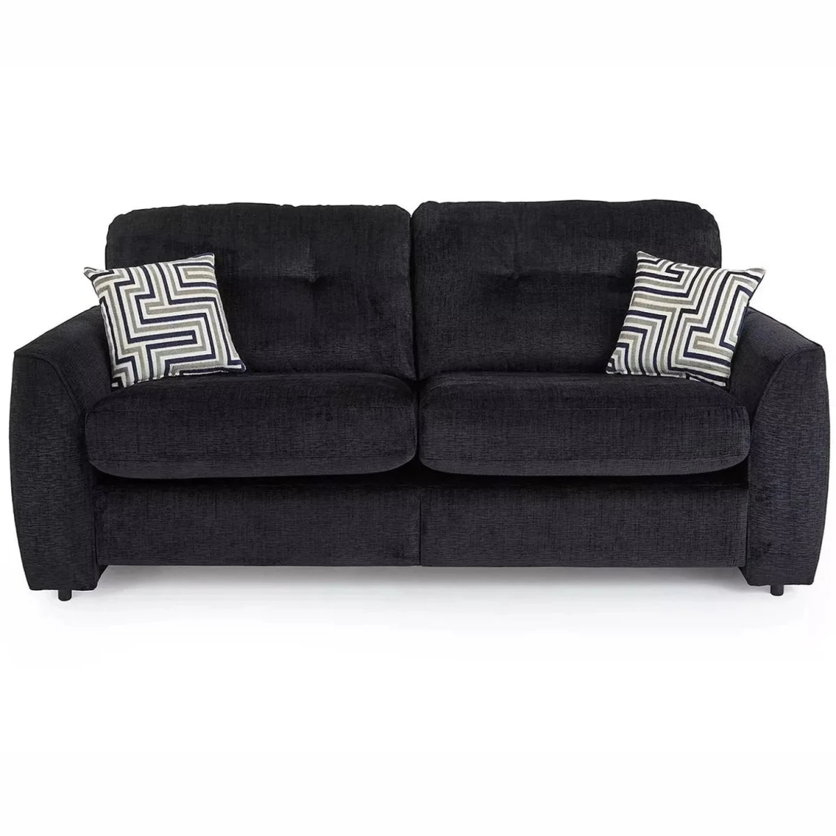 Tyler Ethan 3 seater fabric sofa with reclining seats and chenille upholstery.