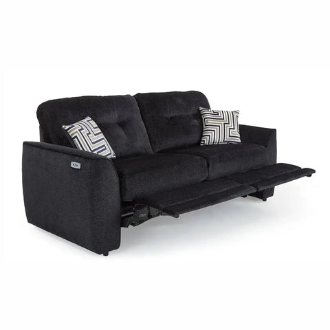 Tyler Ethan 3 seater sofa with electric recliners, USB charging, and chenille upholstery.