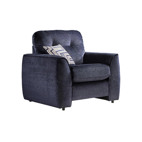 Tyler Ethan fabric chair with reclining seat and chenille upholstery.