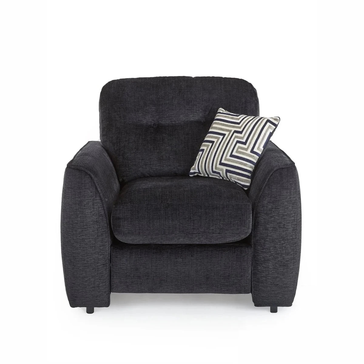 Tyler Ethan fabric chair with reclining seat and chenille upholstery.
