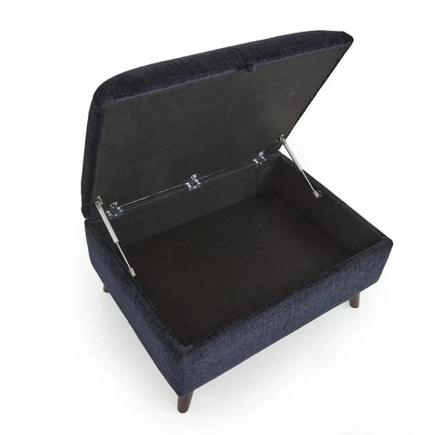 Comfortable fabric footstool ideal for living room use.