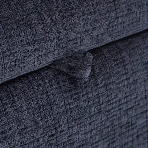 Luxurious chenille fabric upholstery with soft and rich texture.