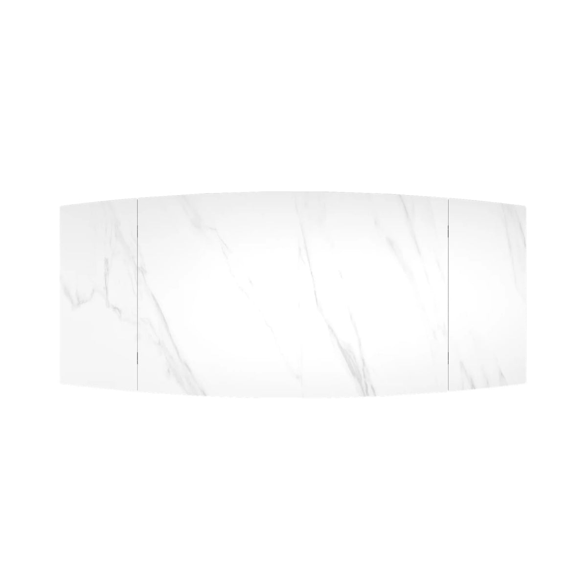 Vera Gloss White Marble Effect Ceramic Pull - out Extending Dining Table - Pendle Village Furniture