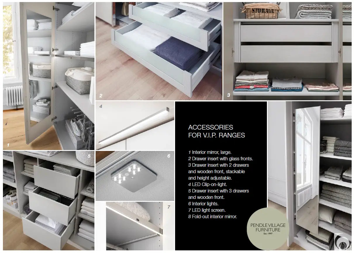 Vilmar Pebble Grey Glass 3 Door Sliding Wardrobe - Pendle Village Furniture