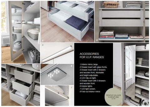 Vilmar Pebble Grey Glass 3 Door Sliding Wardrobe - Pendle Village Furniture