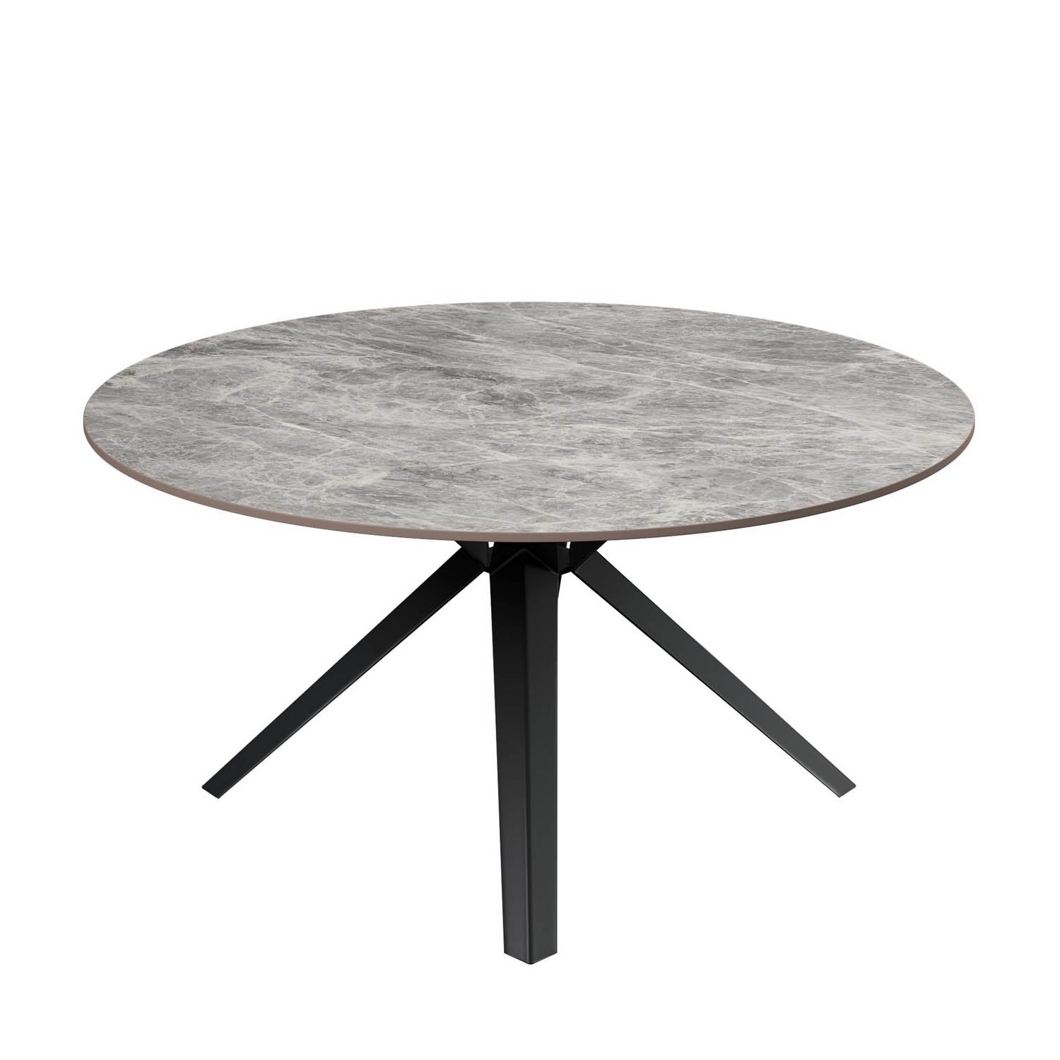 Lina Grey Gloss Ceramic Coffee Table - Design Close Up 