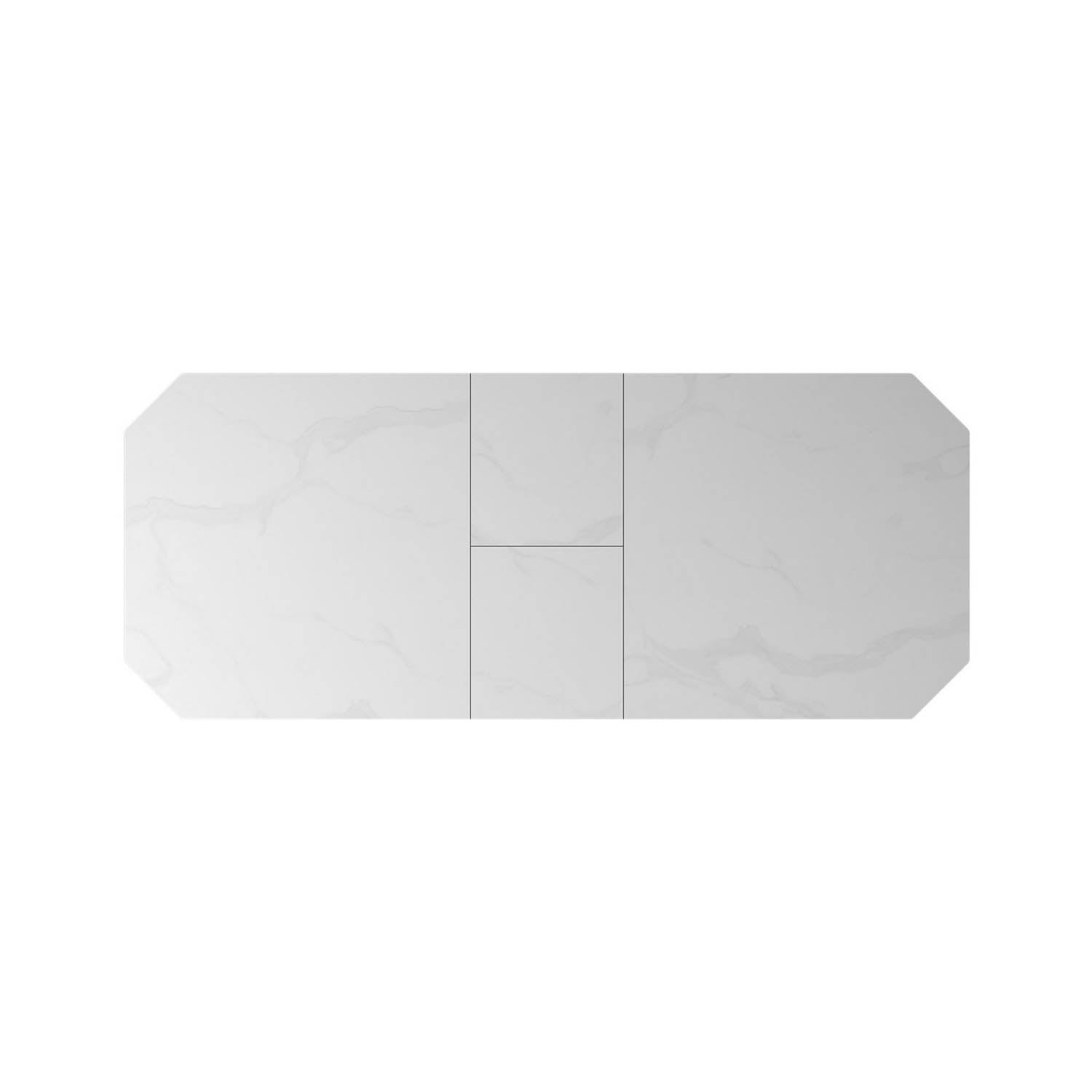 Merlin Matte White Ceramic Extending Dining Table