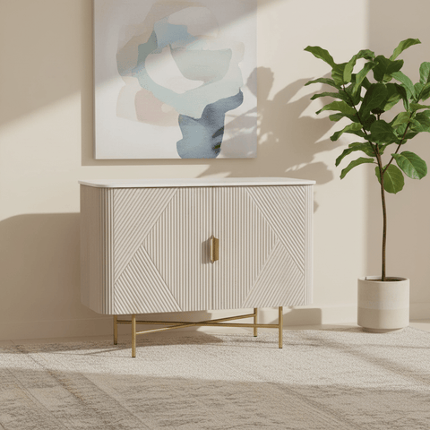Valencia Marble Mango Wood 2 Door Sideboard