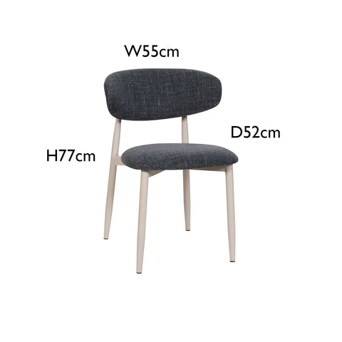 Valencia Marble Mango Wood Round Dining Table Set, Matching Furniture Available - Charcoal Dining Chair Dimensions 