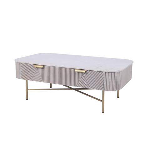 Valencia Marble Mango Wood Coffee Table, Matching Furniture Available 