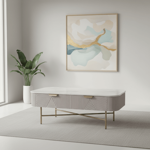 Valencia Marble Mango Wood Coffee Table