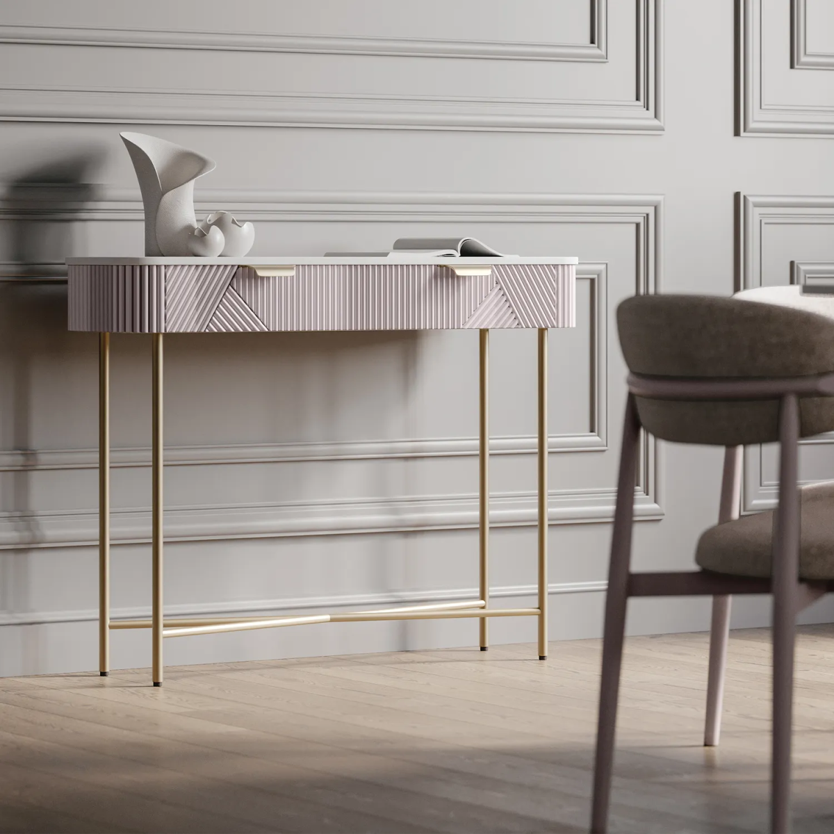 Valencia Marble Mango Wood Console Table - Pendle Village Furniture