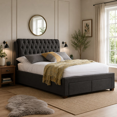 High quality polyester fabric upholstery with smooth finish.