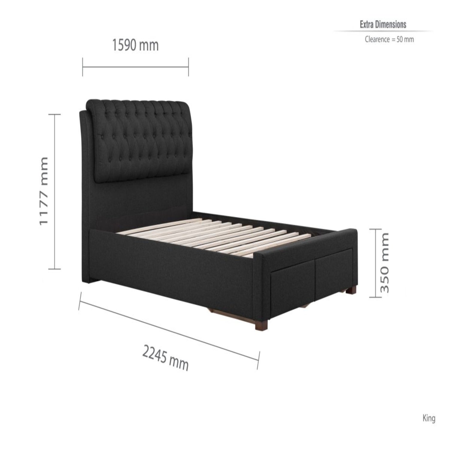 Proportioned dimensions for balanced design.