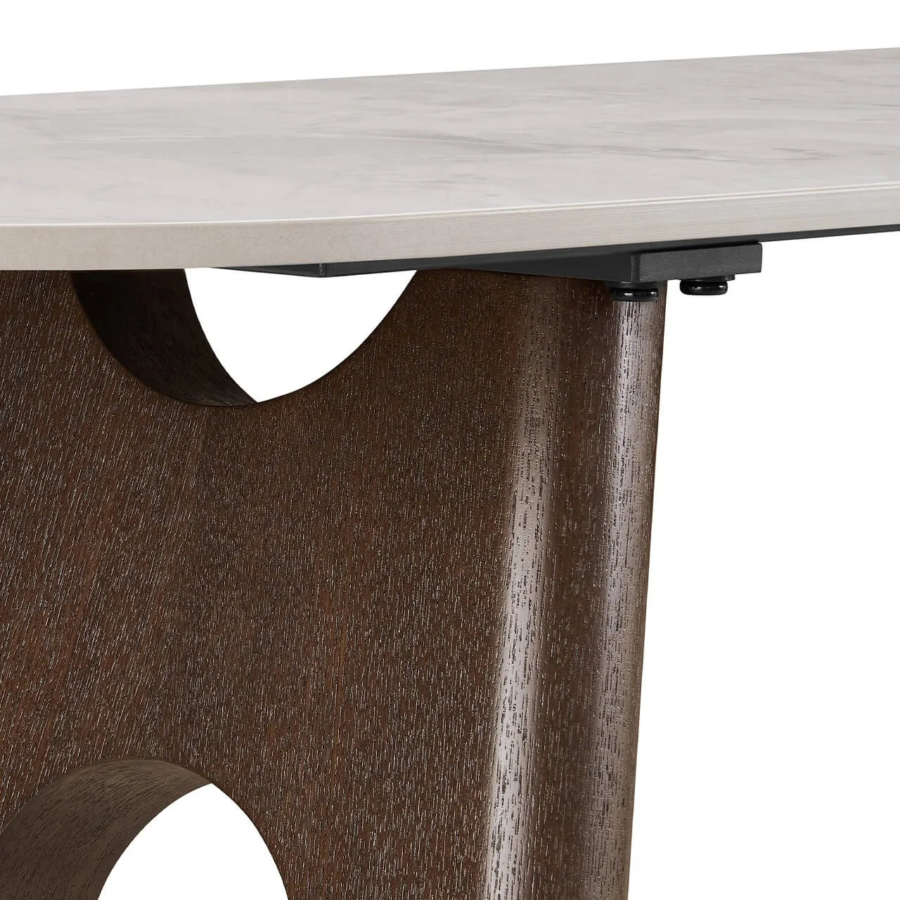 Close up Valley Grey Console Table with Sinter Stone Top