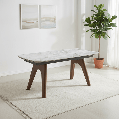 Valley Extending Dining Table – 1800/2600mm Grey Sintered Stone Top