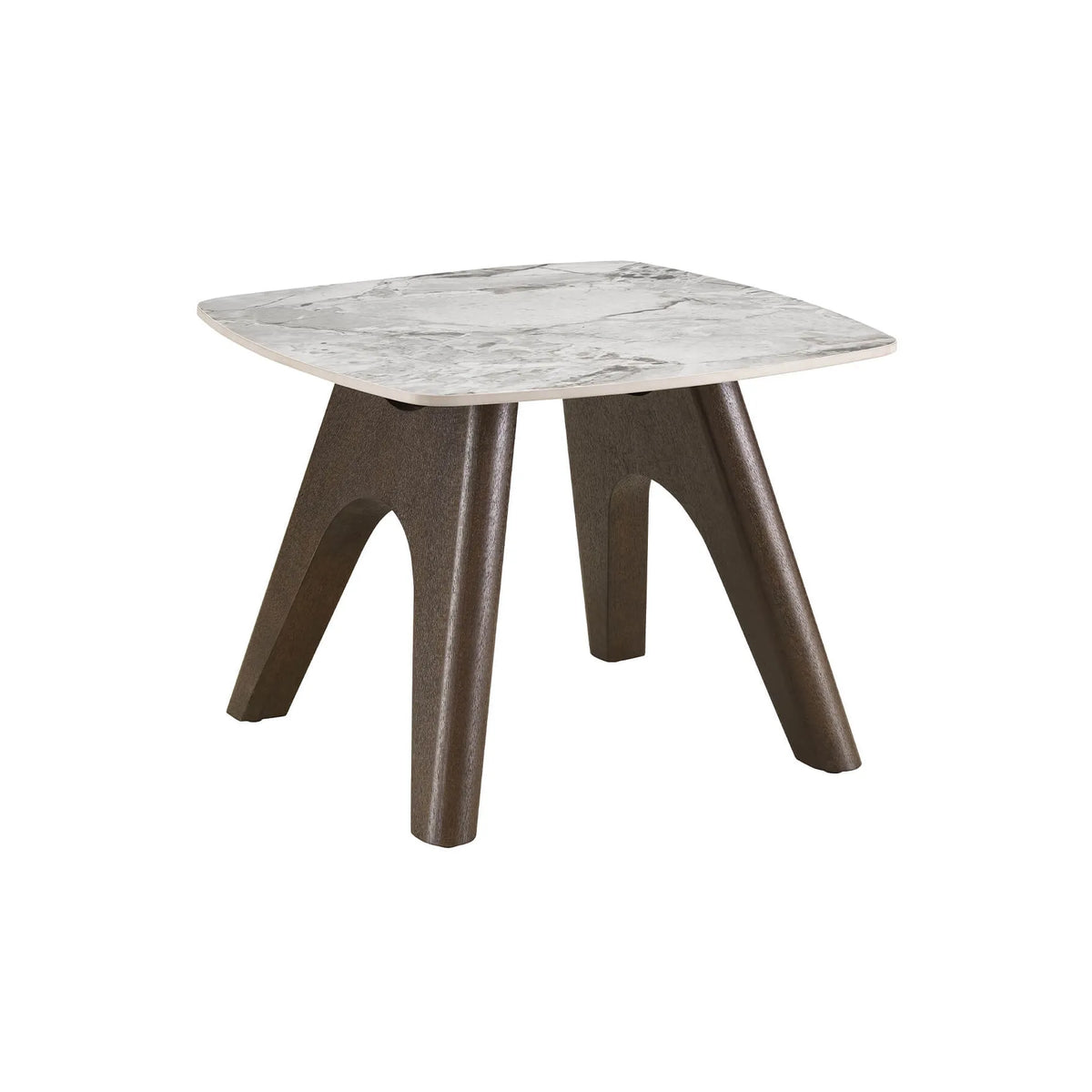 Valley Grey Lamp Table with Durable Sinter Stone Top