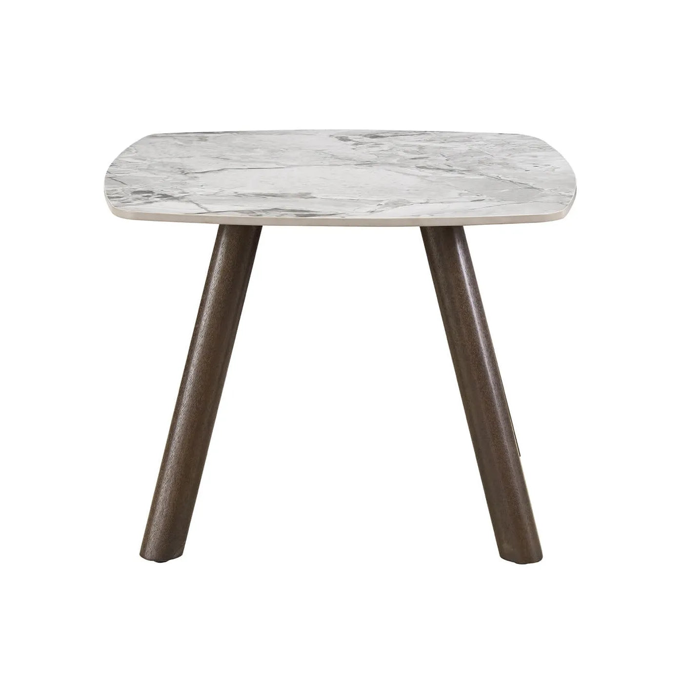 Front View of Valley Grey Lamp Table with Durable Sinter Stone Top