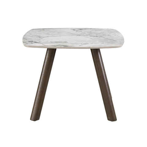 Front View of Valley Grey Lamp Table with Durable Sinter Stone Top