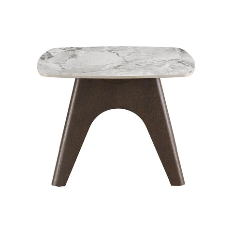 Side View of Valley Grey Lamp Table with Durable Sinter Stone Top