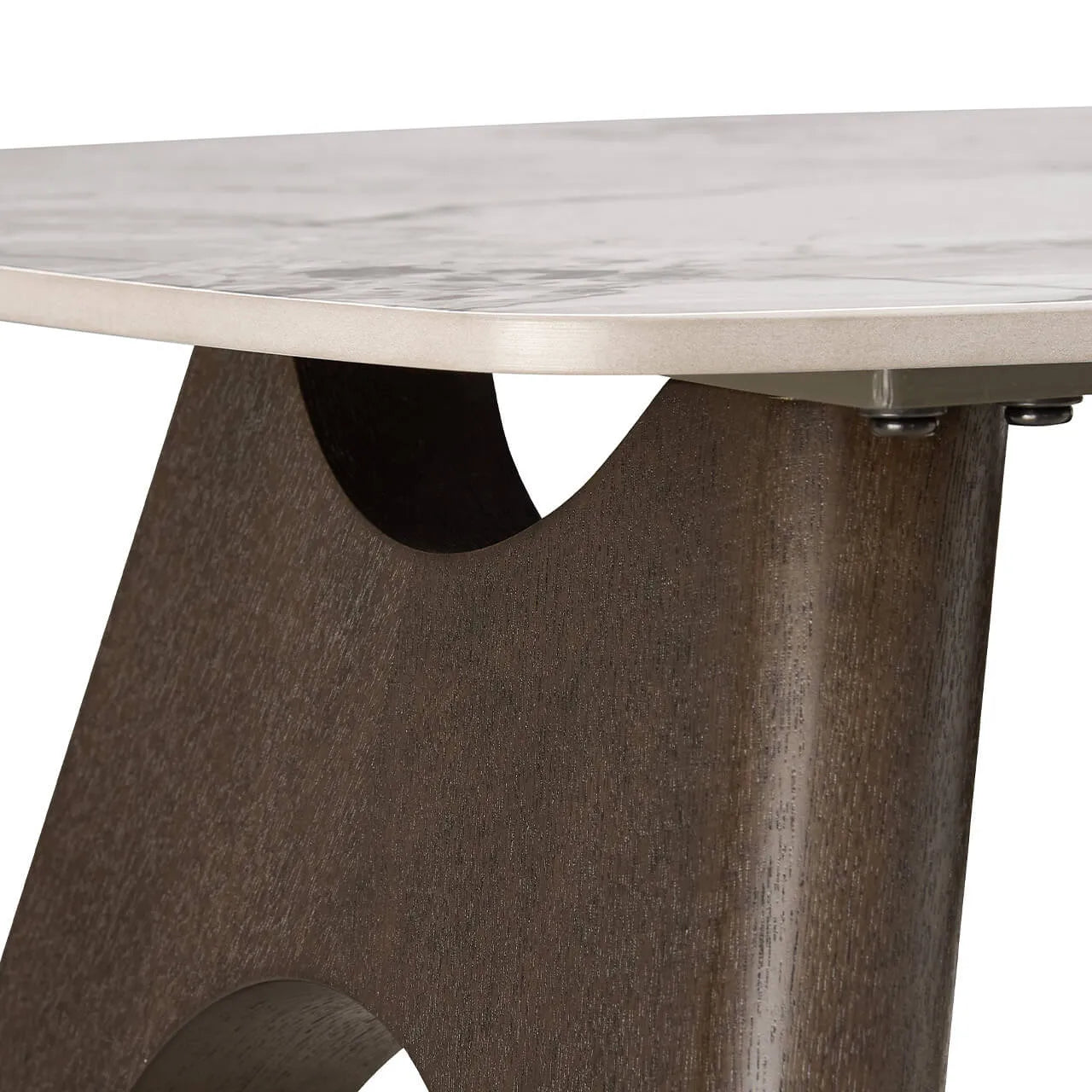 Close up Valley Grey Lamp Table with Durable Sinter Stone Top
