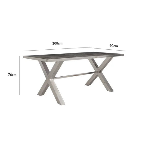 Vanquish Large Dining Table and 4 Dining Chairs - Pendle Village Furniture