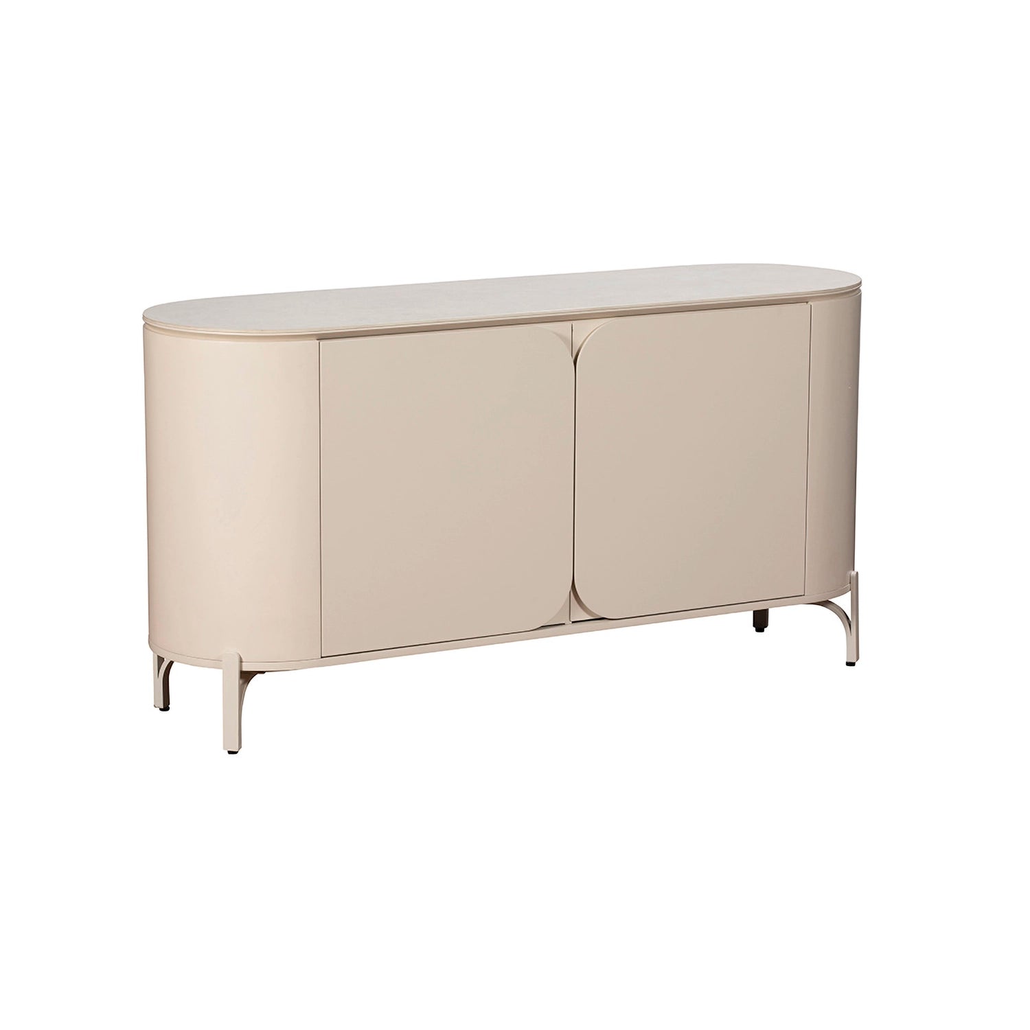 Elegant Varello Cream Sideboard with sintered stone top, soft-close doors and spacious storage. Perfect match for the Varello Dining Table.