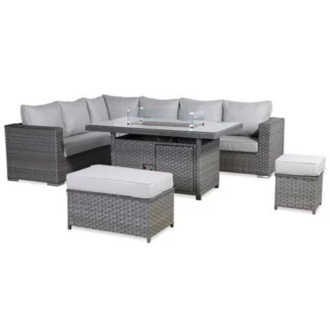 Contemporary corner seating designed for relaxation.