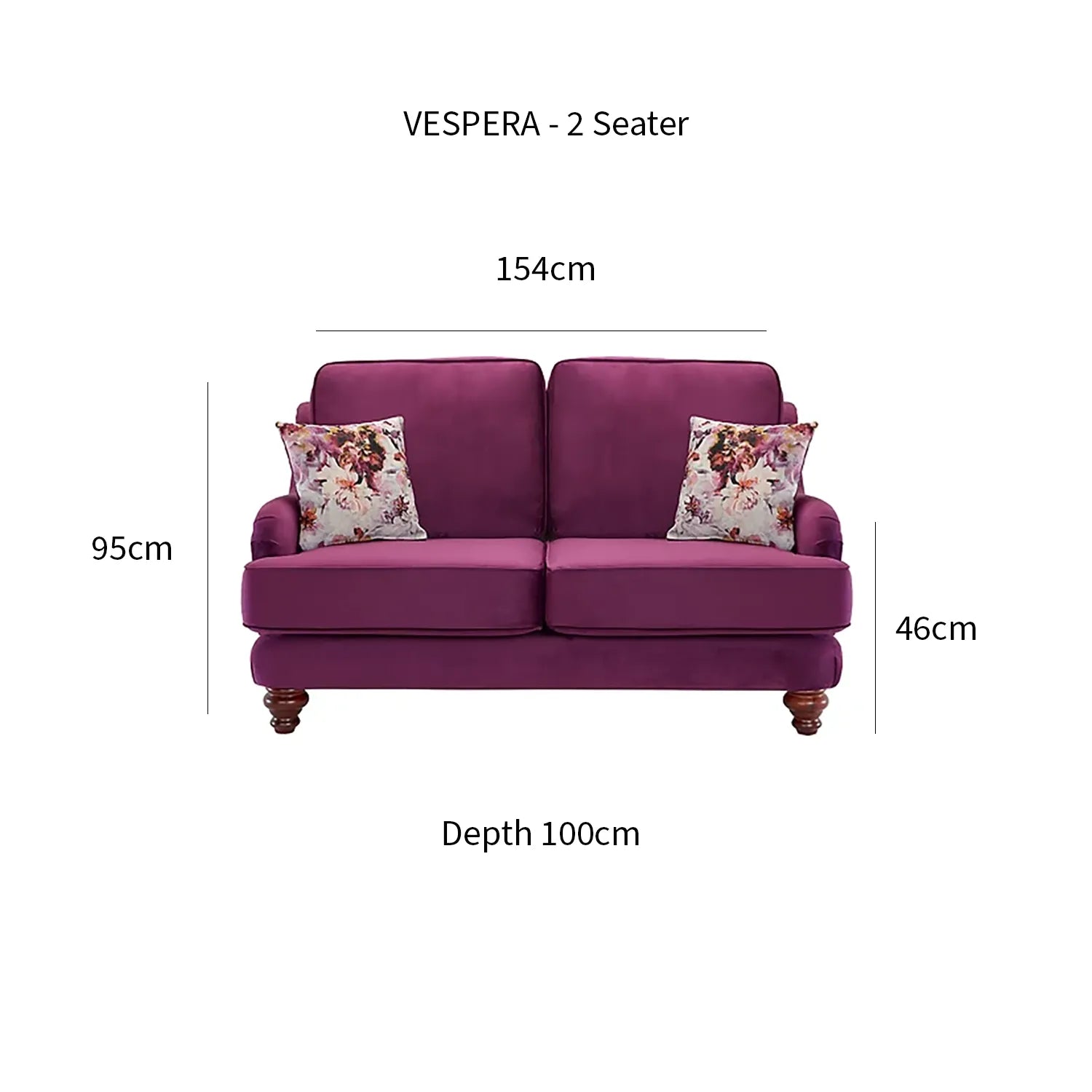 Vespera 2 - Seater Fabric Sofa - Pendle Village Furniture
