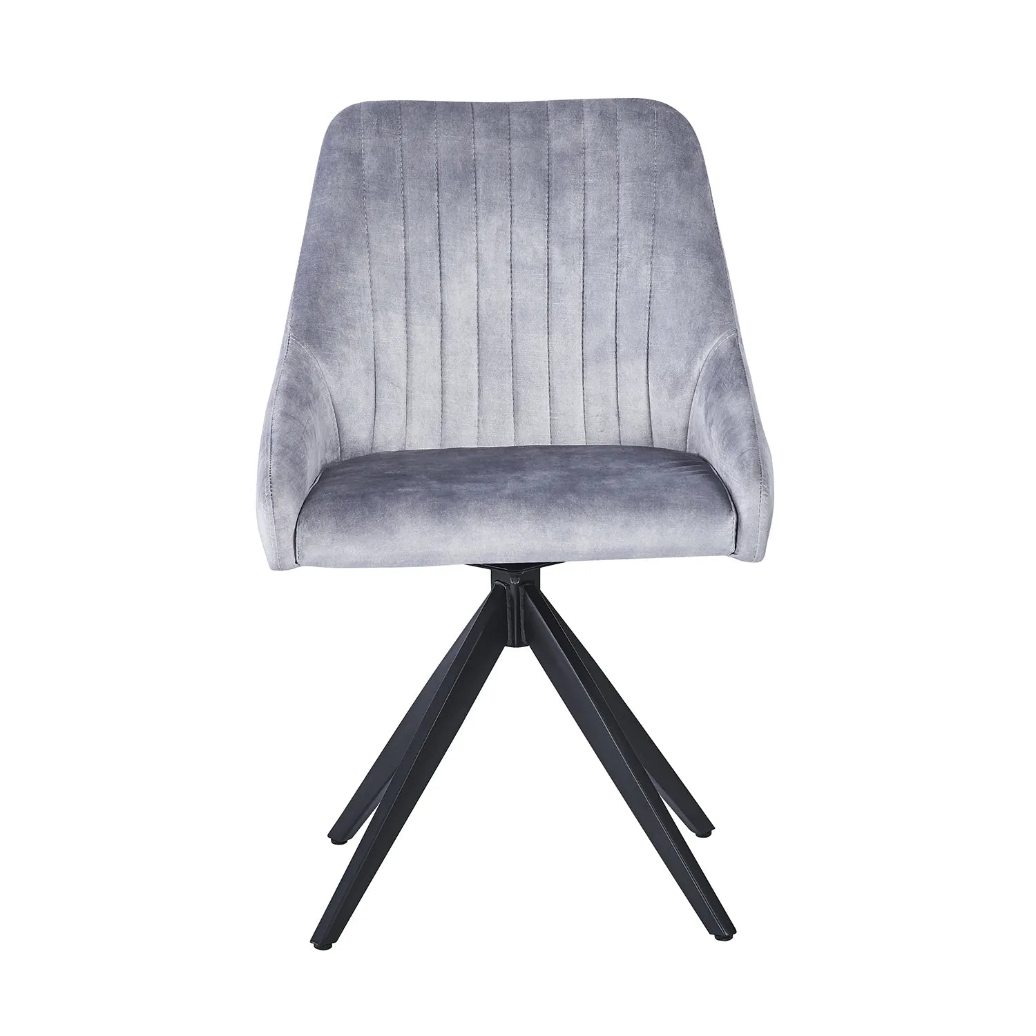 Vida Light Grey Swivel Dining Chairs - Set of 4 - Pendle Village Furniture