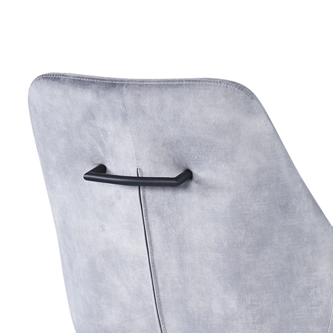 Vida Light Grey Swivel Dining Chairs - Set of 4 - Pendle Village Furniture