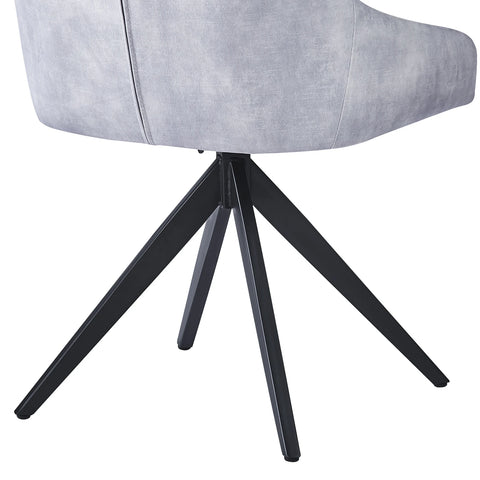 Vida Light Grey Swivel Dining Chairs - Set of 4 - Pendle Village Furniture