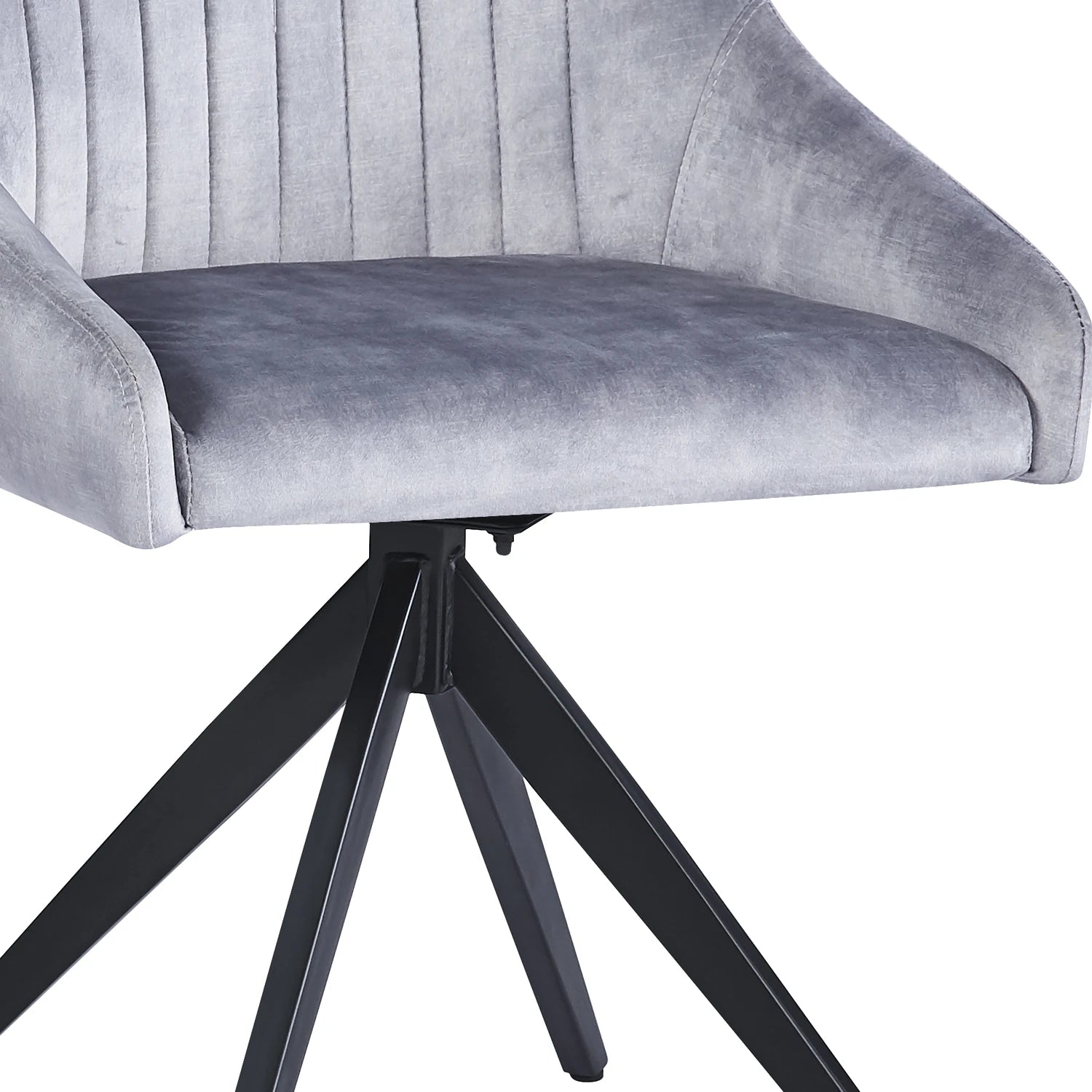 Vida Light Grey Swivel Dining Chairs - Set of 4 - Pendle Village Furniture