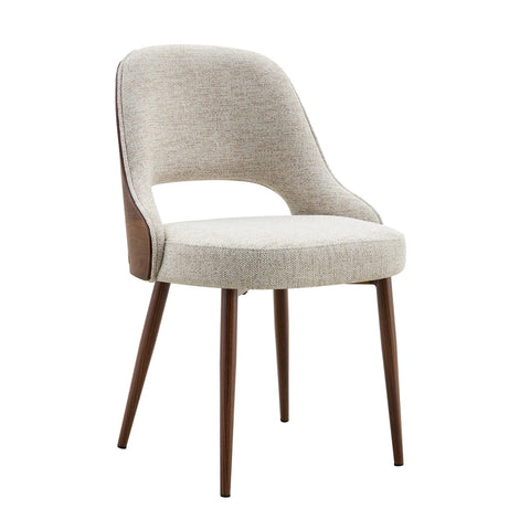 Vienna Walnut & Travertine Dining Table with 6 Dining Chairs