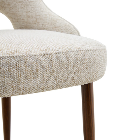 Vienna Walnut & Light Taupe Dining Chair, Set of 4, 6 or 8